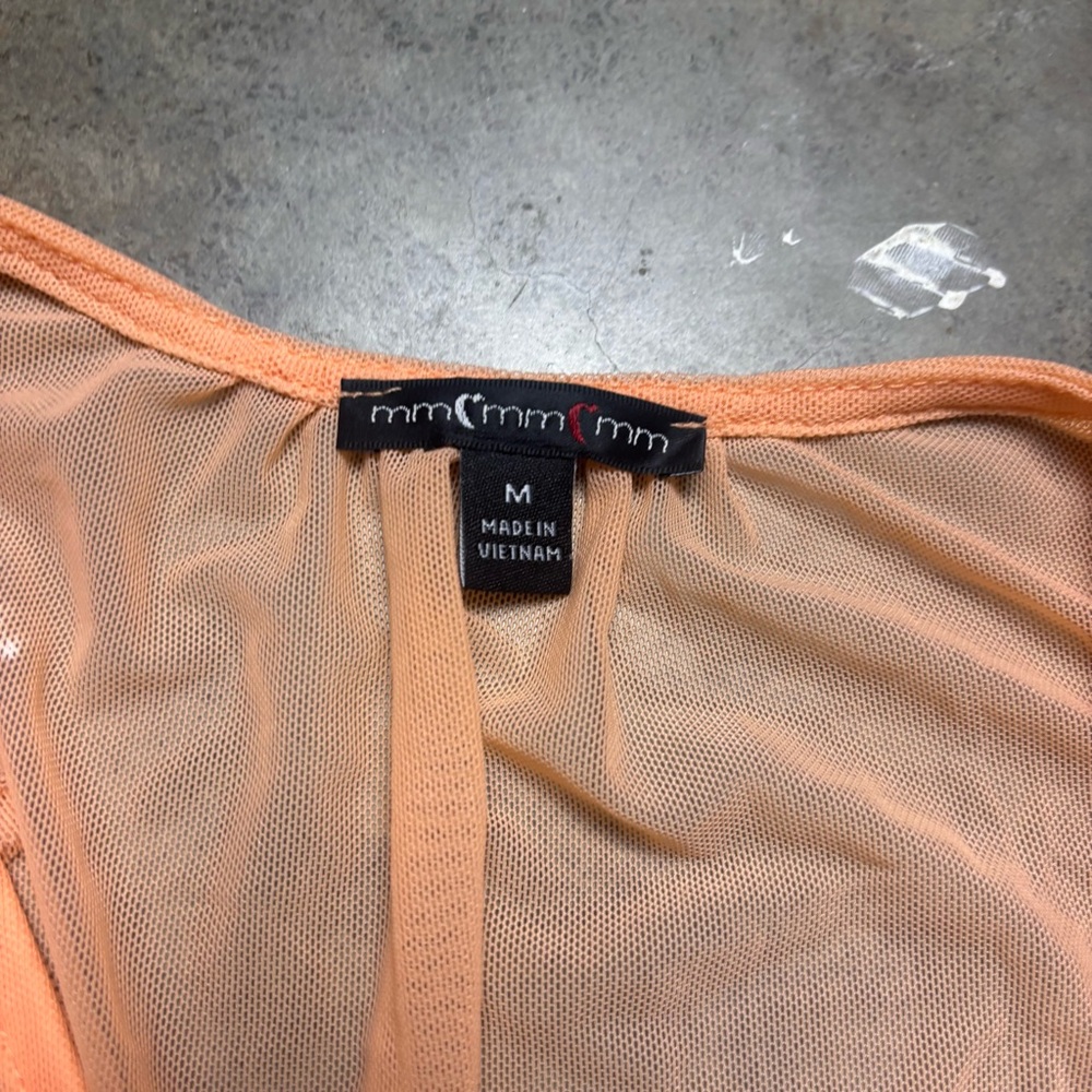 Miss Me MM Couture Womens Medium Sheer Peplum Peach Clubwear Crop
Top - Picture 2 of 4